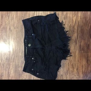 American Eagle High Waisted Distressed Shorts